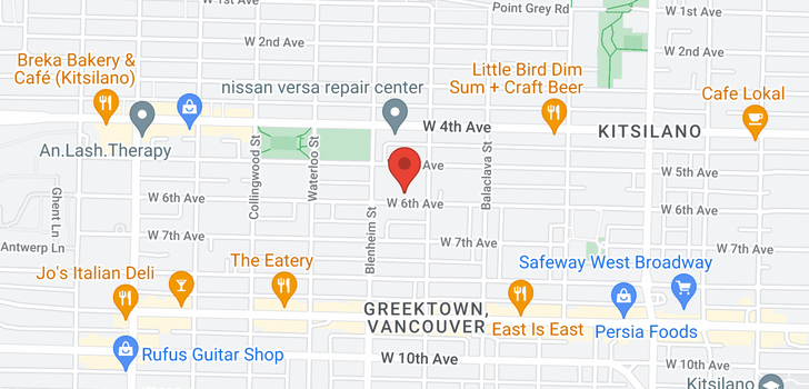 map of 3215 W 6TH AVENUE